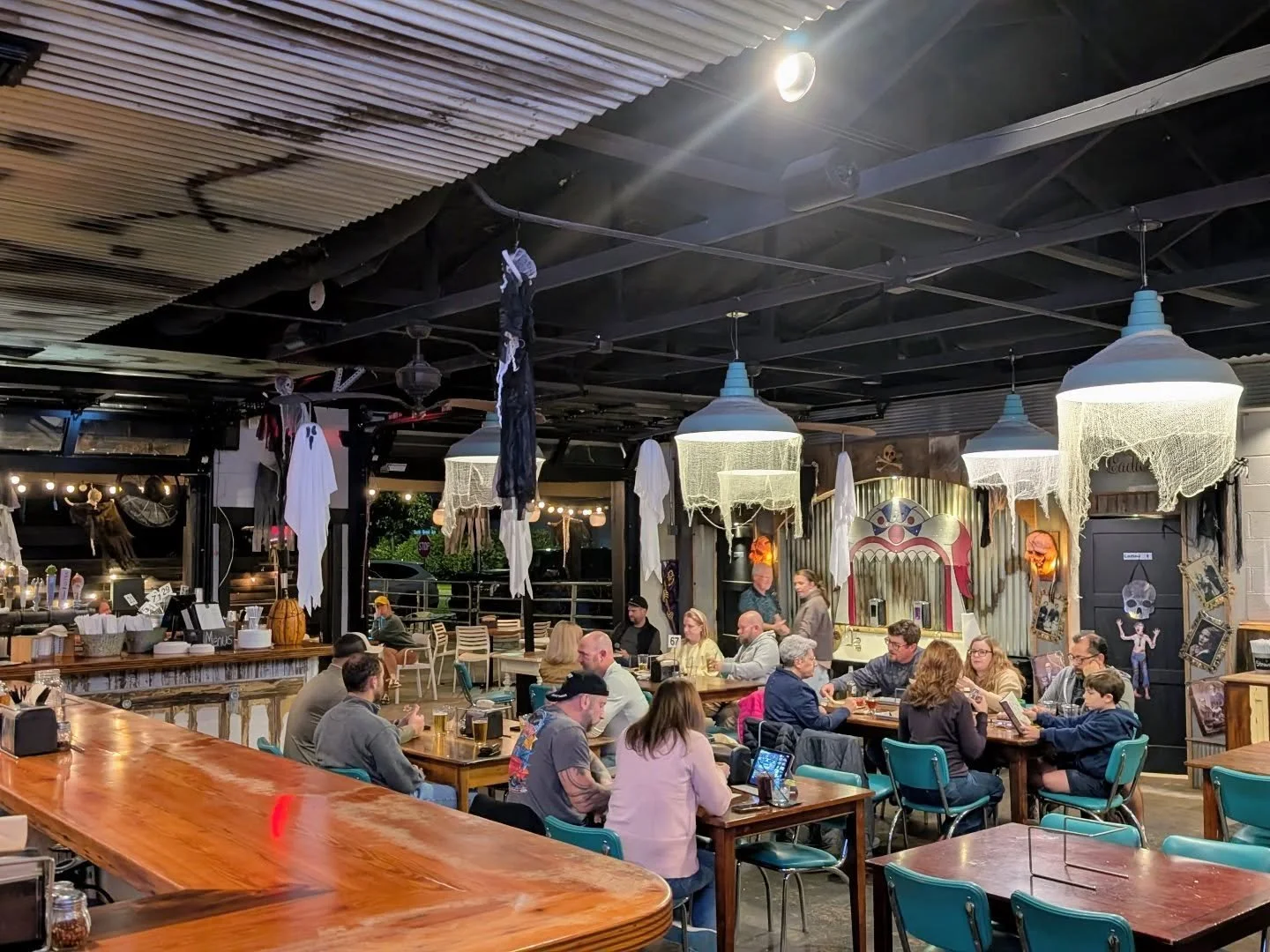 Not too late to come play a game or two of trivia. We've got the heaters pumping and Halloween themed trivia starting at approximately 8:00... Come check out the decorations tonight, or tomorrow night, or Friday night!!