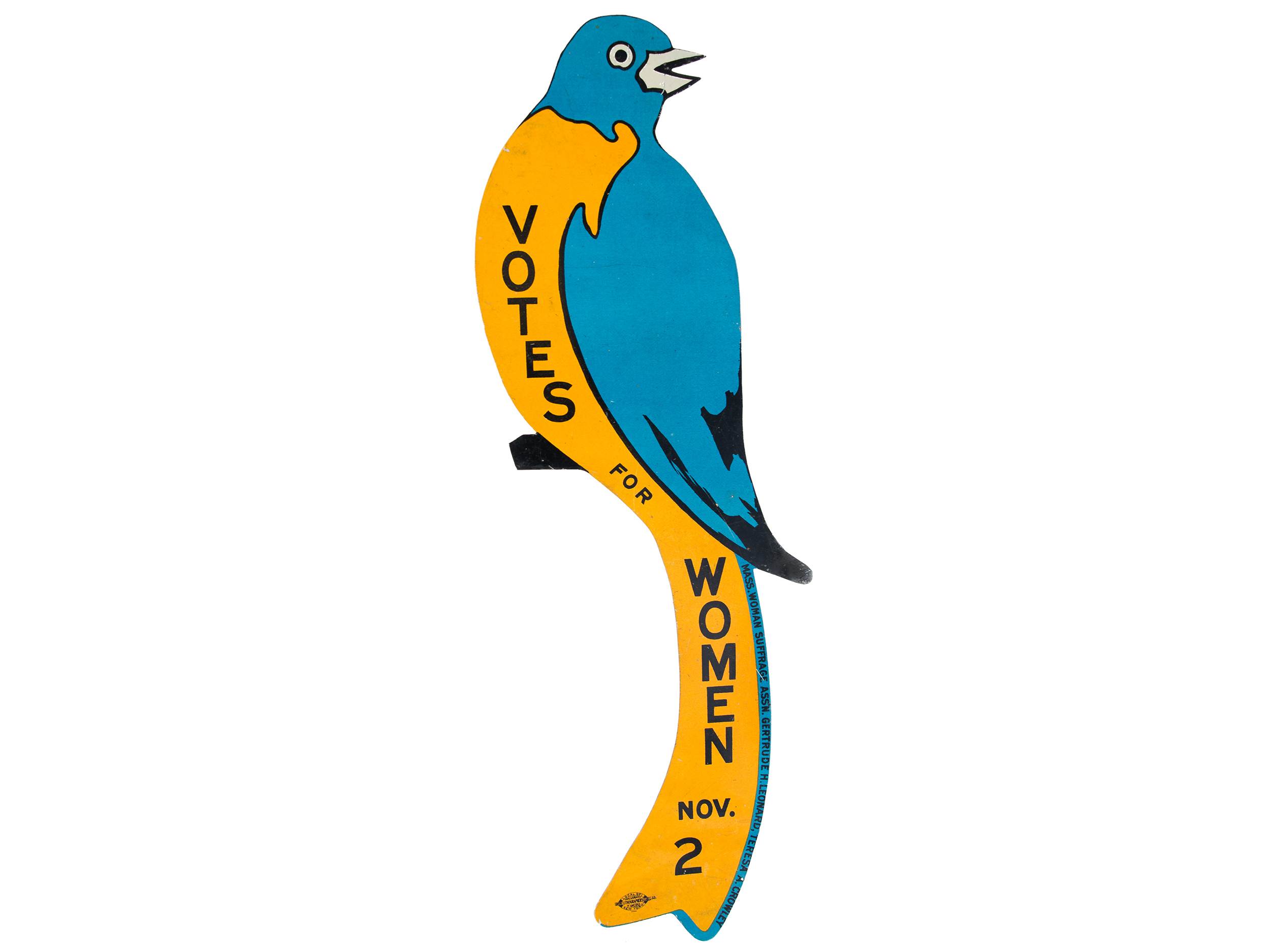 Metal suffrage bluebird, 1915
