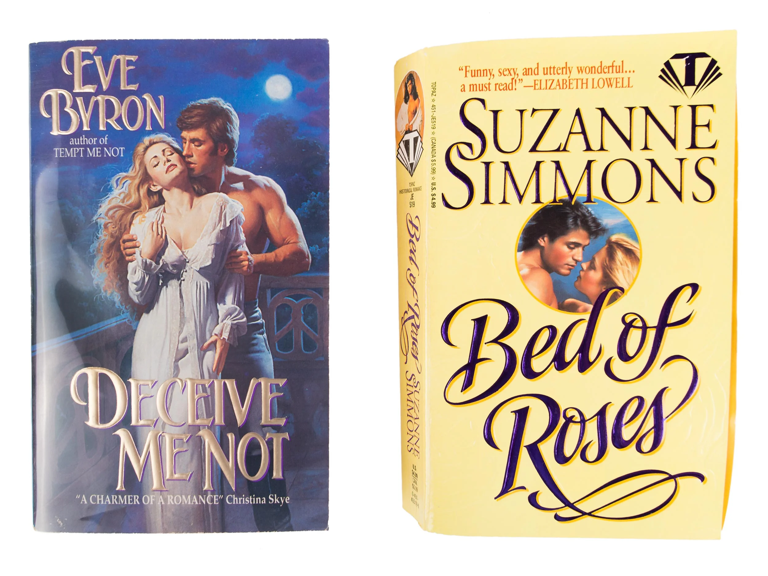 Romance novels, ca. 1990s