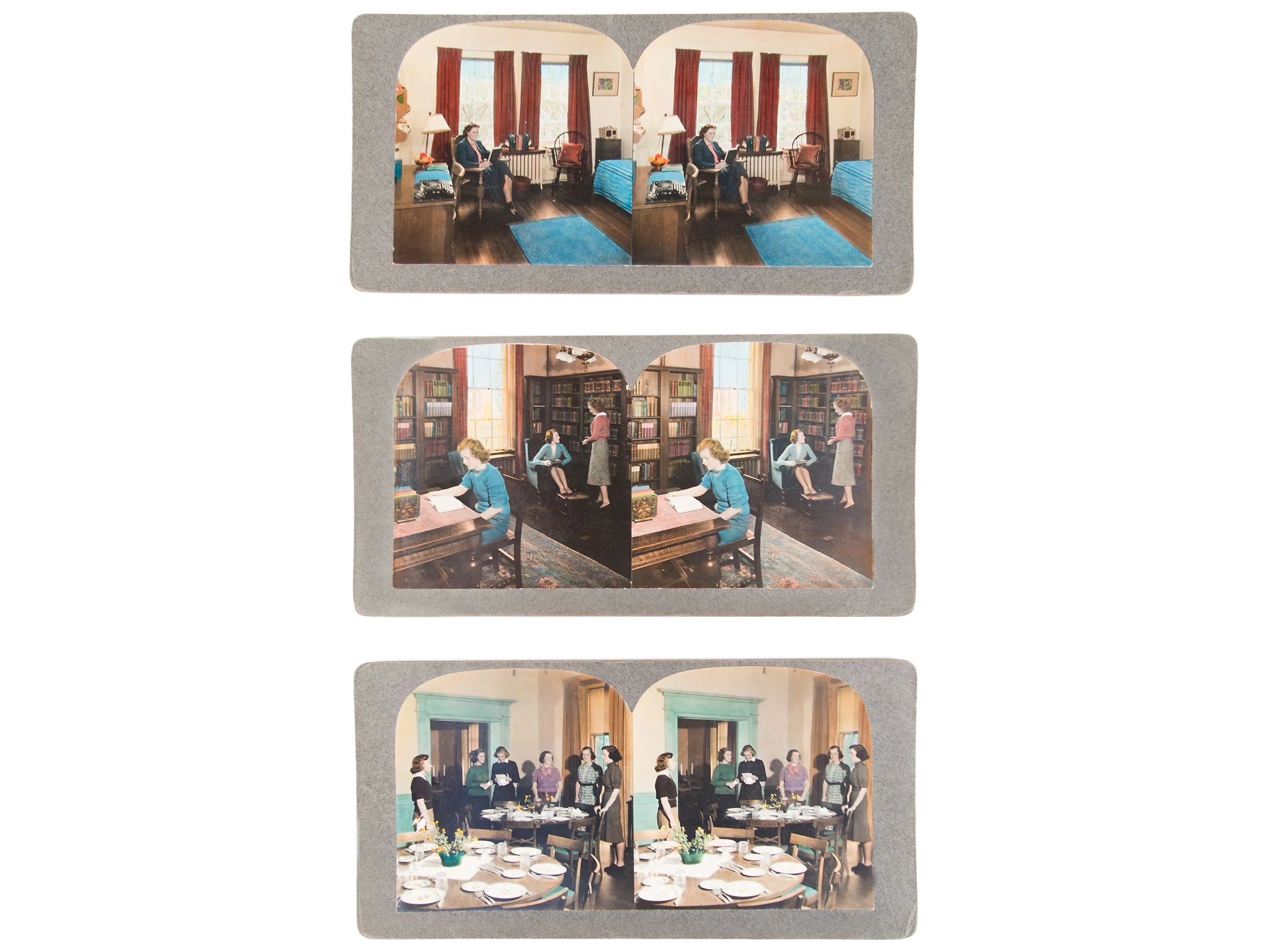 Stereographs of Radcliffe College, ca. 1940