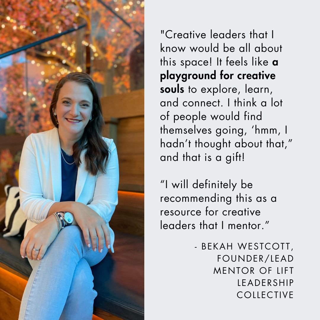 The lovely &amp; amazing @bekah_westcott of @lift.leadership is one of the first people to try the Creative and Free Collective🥳. Yep, she loved it so much that she's recommending it to her mentees, who are some fabulous she-leaders! 

&quot;Creativ