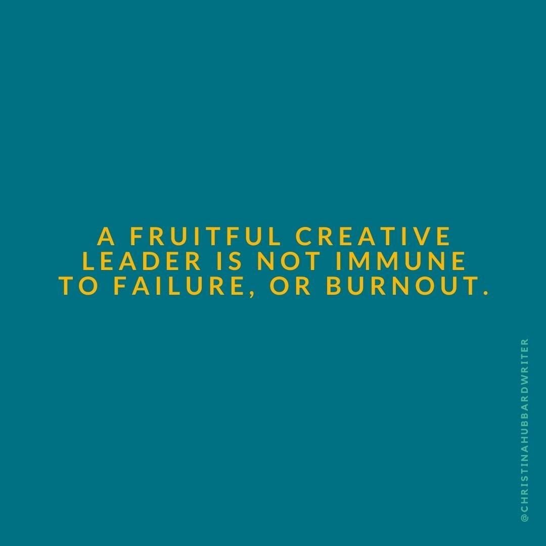 A fruitful creative leader is not immune to failure, or burnout. I'd argue that many successful creative leaders have faced their fair share of both but just kept on going. 💫 

Today I wanted to share some of my own challenges from the past year and