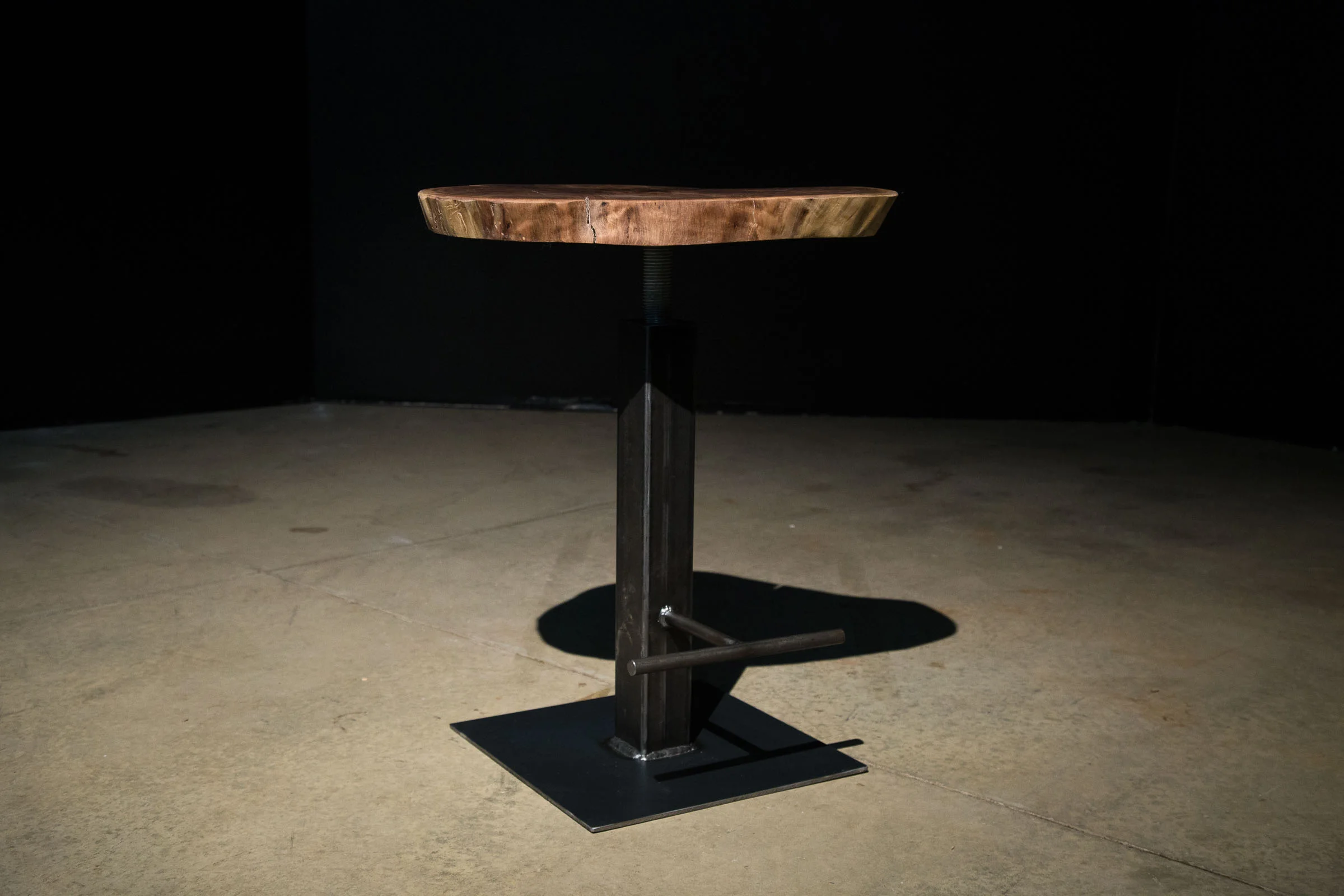 Black Walnut Swivel Stool