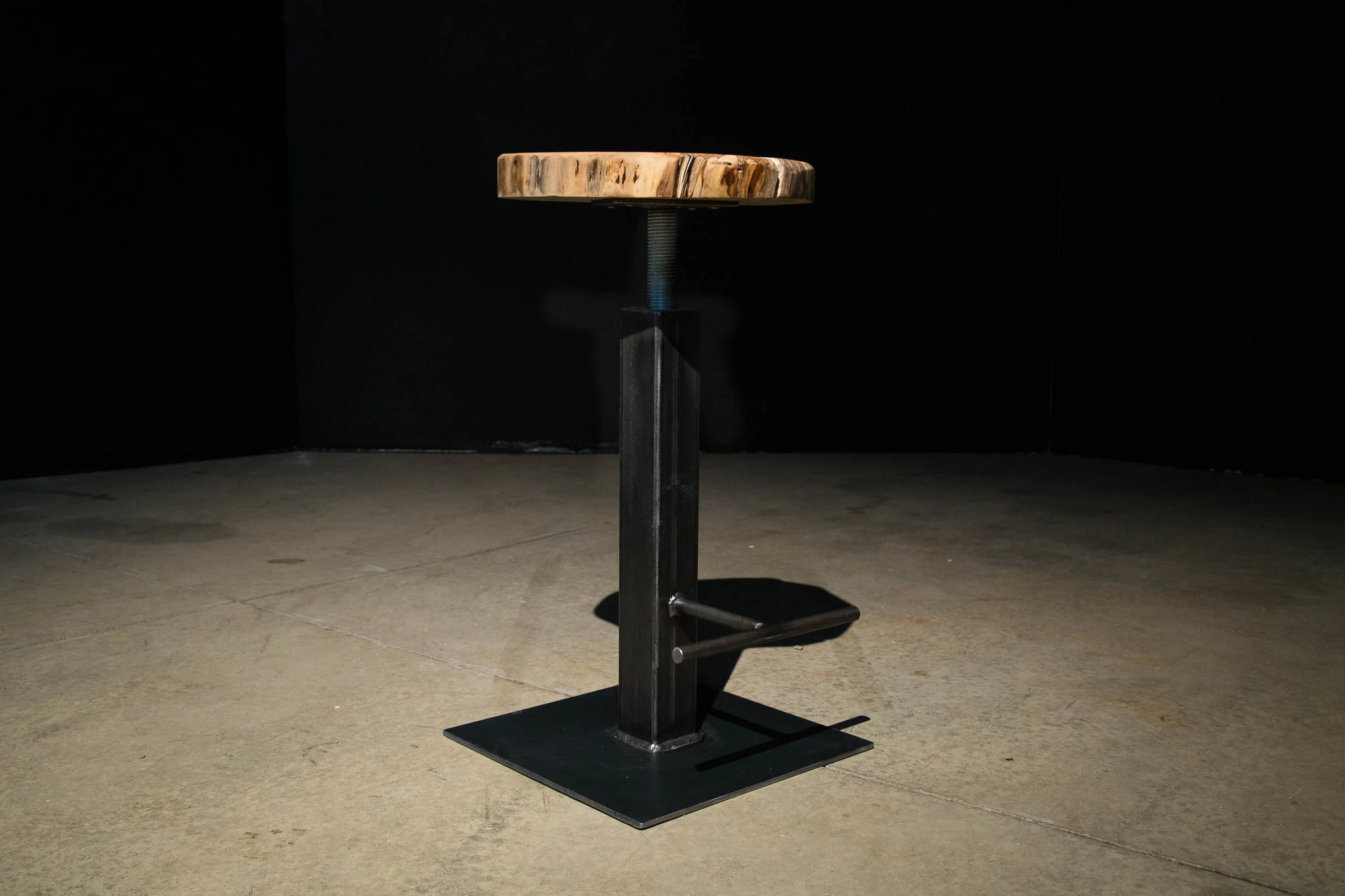 Small Spalted Swivel Stool