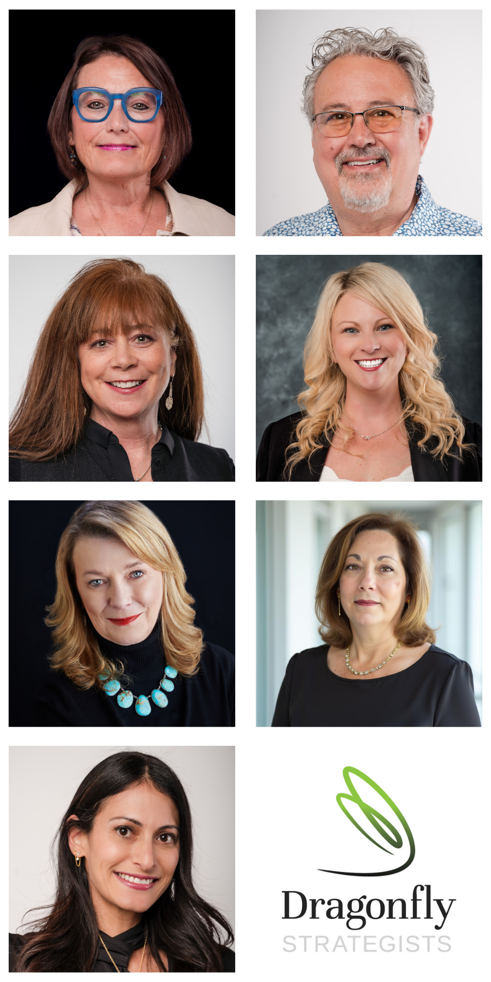 Photo grid of Dragonfly Strategists' Executive Team
