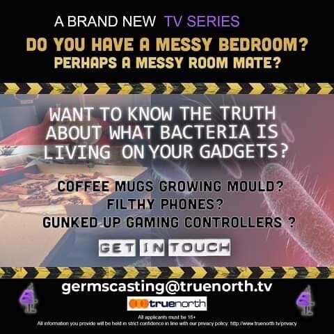 ** UK - TV CASTING **

True North Productions are looking for students to be a part of 2 exciting new series for Channel 4! Feel free to share &amp; tag your friends! #sneakers #messyroom #beontv #tvcasting