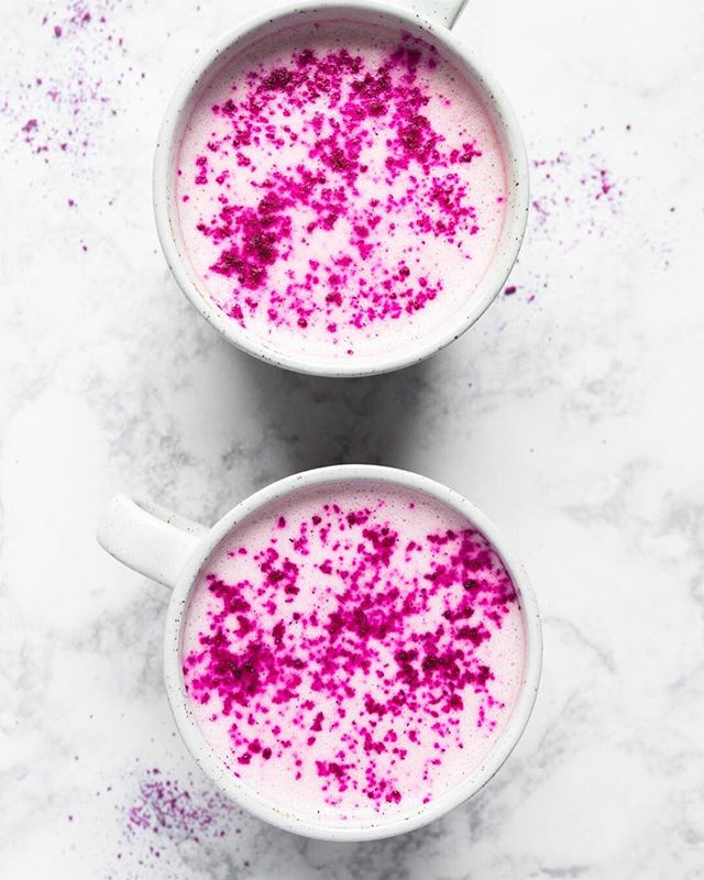 Pink Moon Ayurverdic Lattes to add some calm to your life this week!! ??
⠀⠀⠀⠀⠀⠀⠀⠀⠀
Ashwagandha has been used in ayurveda for thousands of years. Known for its adaptogenic properties some of which include : lowers blood sugar levels, reduce cortisol, boost brain function and help fight symptoms of anxiety and depression.
⠀⠀⠀⠀⠀⠀⠀⠀⠀
On weeks that are especially stressful, I ll add some to my tea or golden milk and have noticed it definitely calms me down and feel much better.
⠀⠀⠀⠀⠀⠀⠀⠀⠀
Recipe below! ⠀⠀⠀⠀⠀⠀⠀⠀⠀
Ingredients
1 c coconut milk (or any milk that you prefer)
1 c water
1 tsp ashwagandha
1/2 tbsp maple syrup 
1 tsp rose syrup
2 tsp pitaya or beet powder
1/4 tsp cardamom powder
1/2 tsp MCT oil 
A pinch of salt
⠀⠀⠀⠀⠀⠀⠀⠀⠀
Directions
Add water, coconut milk, maple syrup and rose syrup to a pot and bring to a simmer. Transfer to a blender and add cardamon, ashawgandha, mct oil and pitaya powder, blend on high for 1 min.
Transfer to cups, garnish with pitaya powder and serve.
.
.
.
#latte #pinklatte #pinklattes #drinkinspo #pinkdrinks #ayurveda #hotdrinks #thefeedfeed #feedfeed #adaptogens #adaptogenic #mctoil #coconutmilk #vegan #glutenfree #glutenfreerecipes #foodphotography #foodstyling #heresmyfood #vegandrinks ⠀⠀⠀⠀⠀⠀⠀⠀⠀
⠀⠀⠀⠀⠀⠀⠀⠀⠀