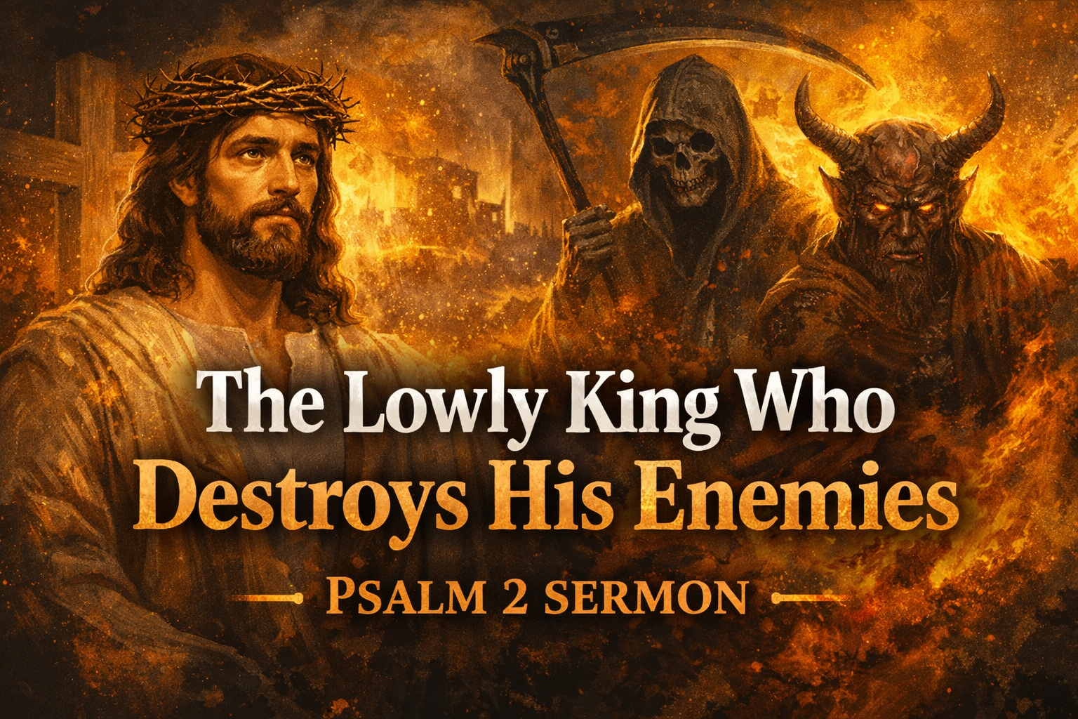 The Lowly King Who Terrifies Sin, Death, and the Devil | Psalm 2 Sermon