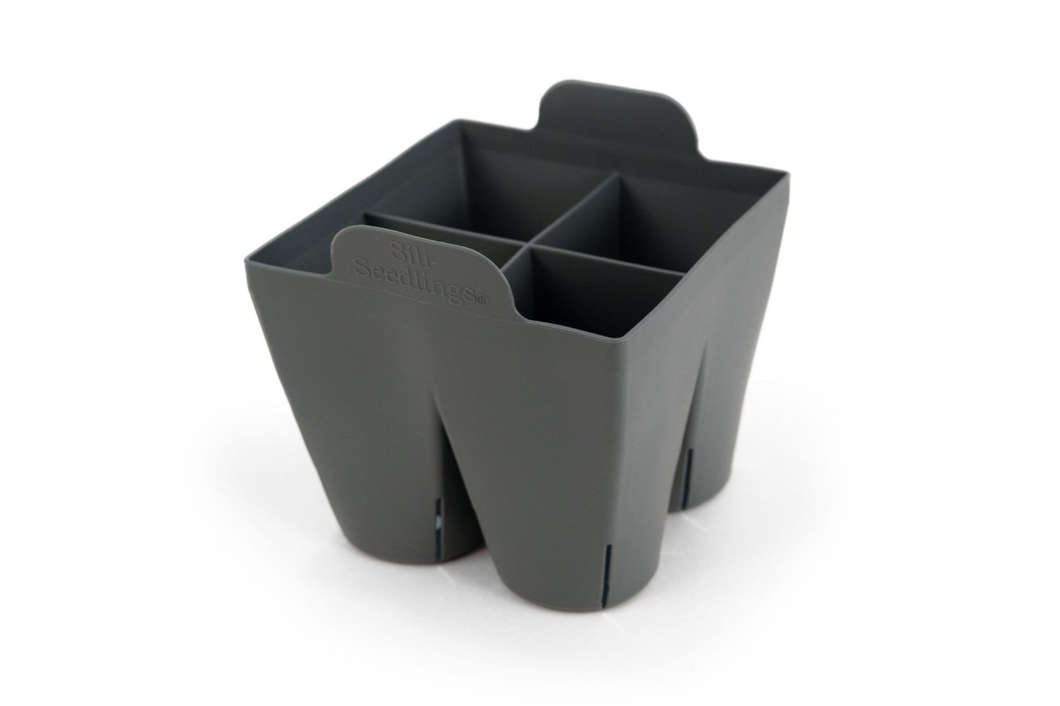 4-Cell Silicone Seed Tray (Carbon Grey) — Sili-Seedlings