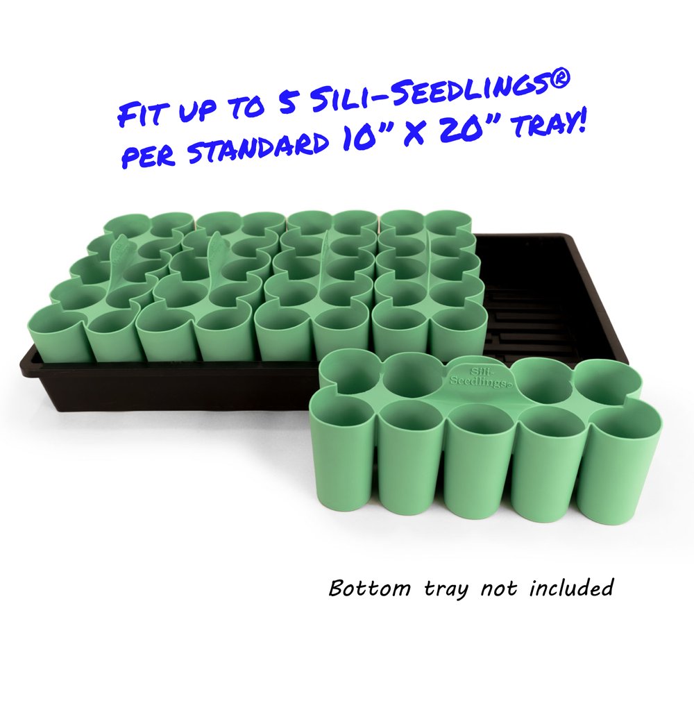 10-Cell Silicone Seed Tray (Jade Green) — Sili-Seedlings