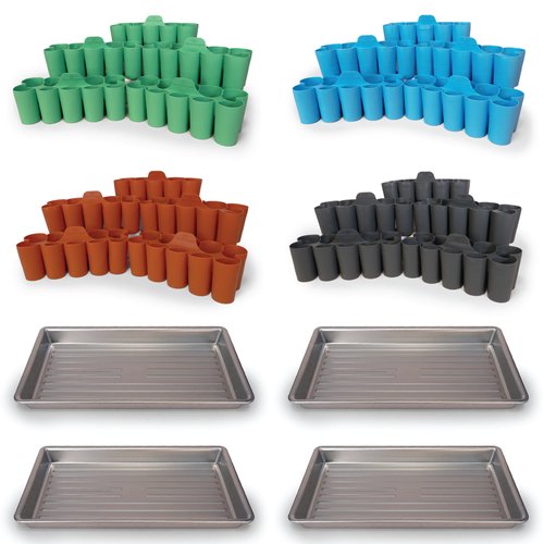 6-Cell Silicone Seed Tray (Slate Grey) — Sili-Seedlings