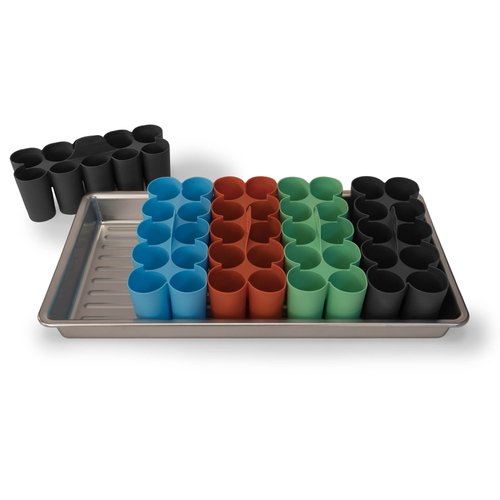 6-Cell Silicone Seed Tray (Slate Grey) — Sili-Seedlings