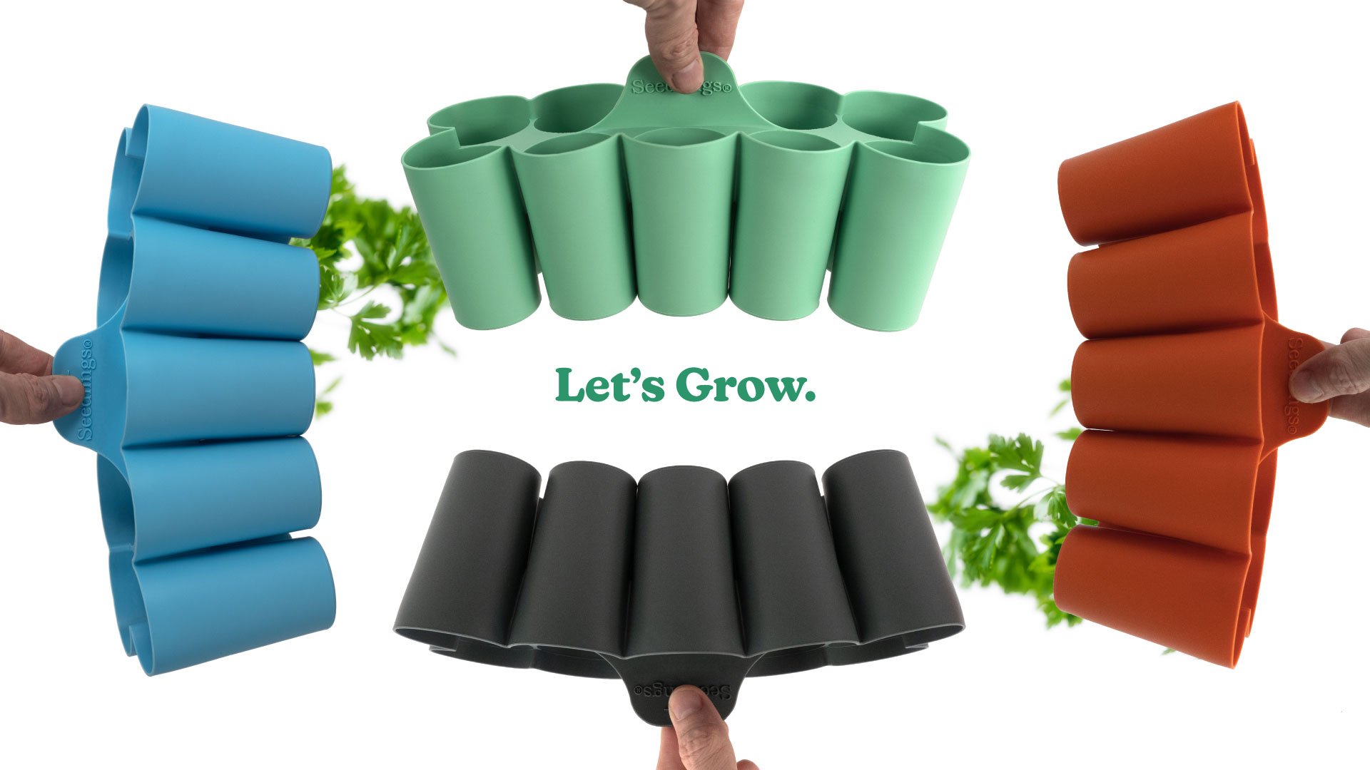 10-Cell Silicone Seed Tray (Jade Green) — Sili-Seedlings