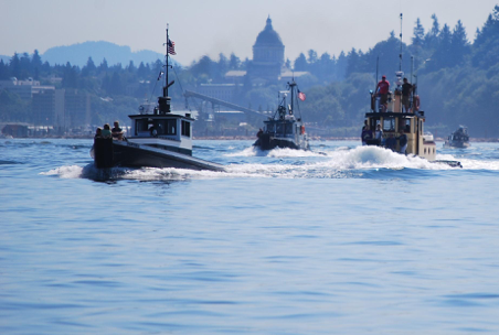 Tug Parthia in the lead OHD Races 2011, photo courtesy of Karla Fowler