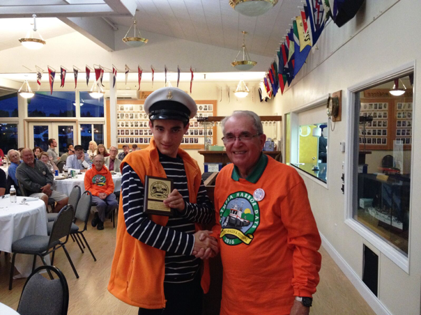 Captain Dillon Receiving His 2018 Olympia Harbor Days Plaque (OHD Stock Photo)