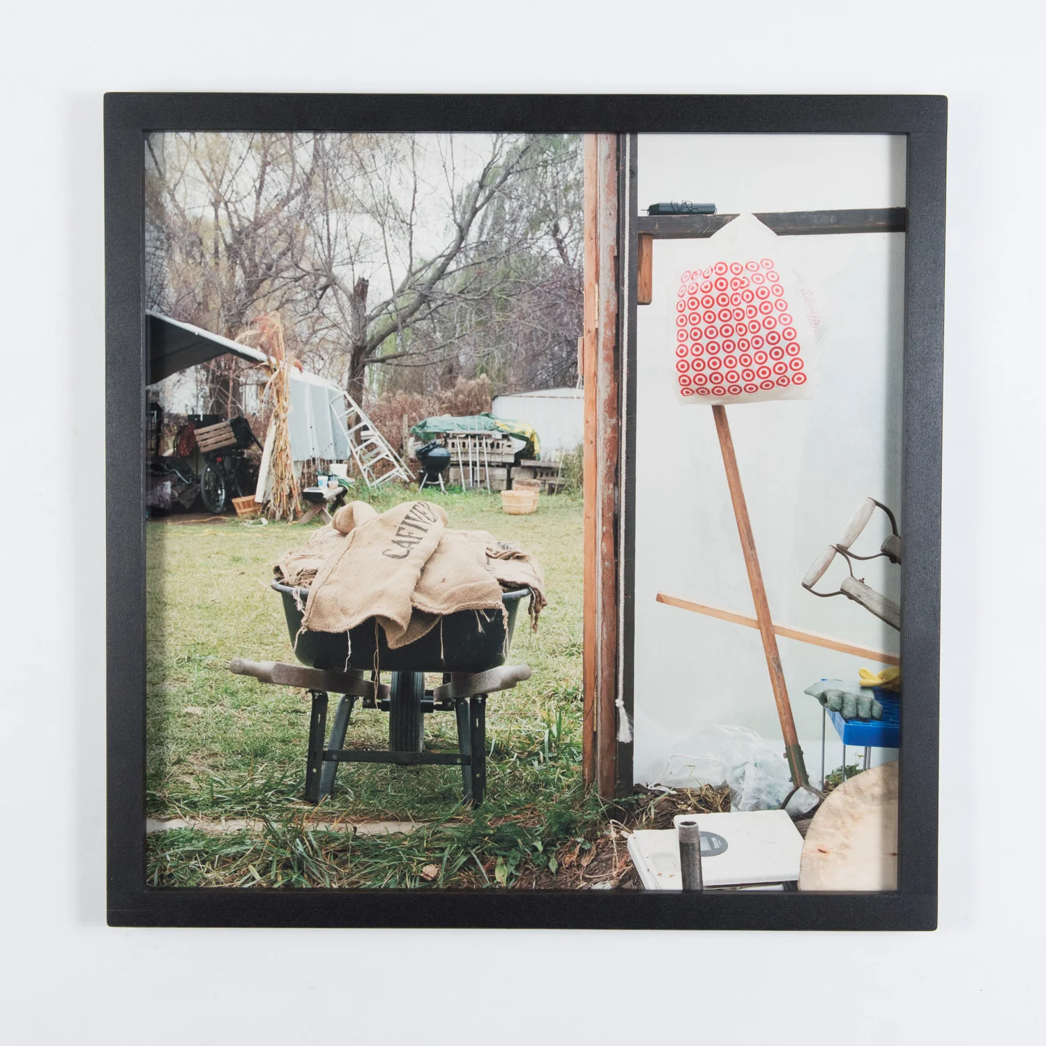 Burlap & Target (Framed)