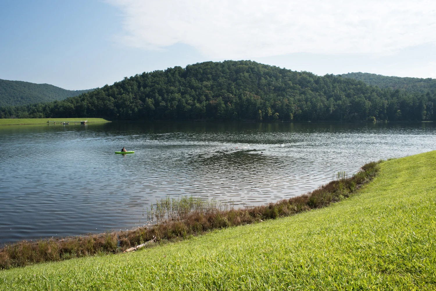 A Saturday morning open water practice swim at Lake Arrowhead in Luray, Virginia.