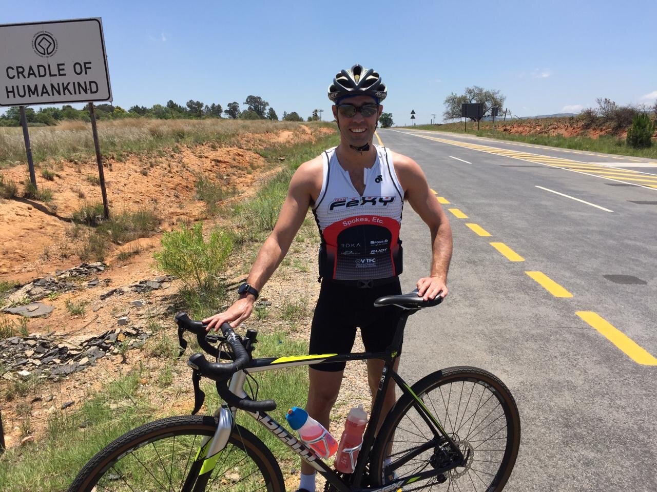 Wiehan went for a bike ride together with two friends in the Cradle of Humankind