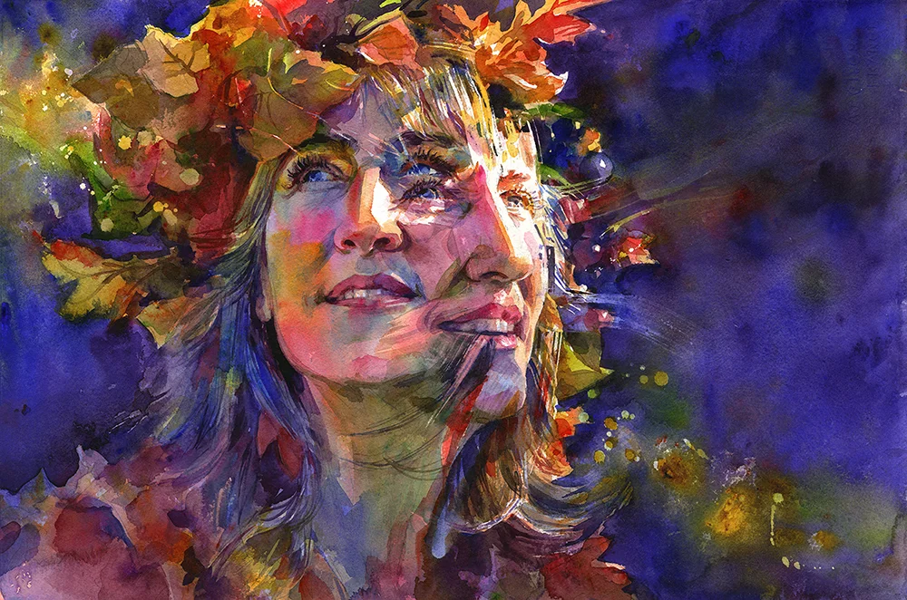 "Aurelia" Watercolor on paper, 15" x 22", 2017 Currently available through Rehs Contemporary . Limited edition print available in the shop