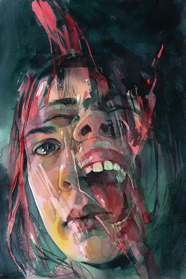 "Rift" Watercolor on paper, 15" x 22", 2017 Previously included in National Watercolor Society International Open Exhibition, 2017 and included in Infected by Art 6 juried annual Available- please inquire Limited edition print available in the shop