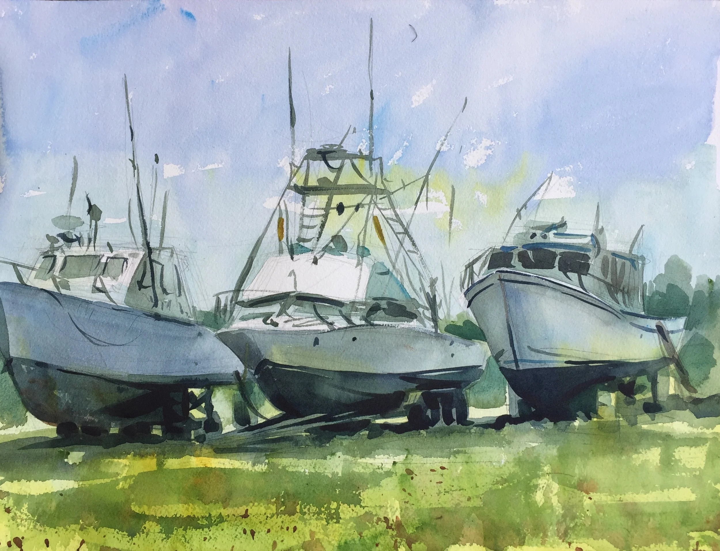 "Three Cheers" (Chincoteague, VA) 12" x 16", 2016 Available- please inquire