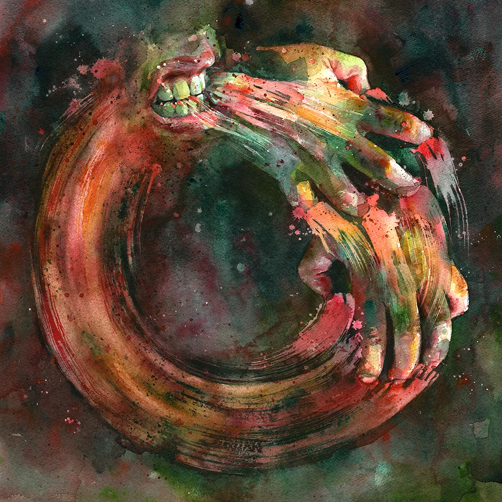 Ouroboros (Note that because this image is a square, it’s a bit smaller on the page than most of the other prints)