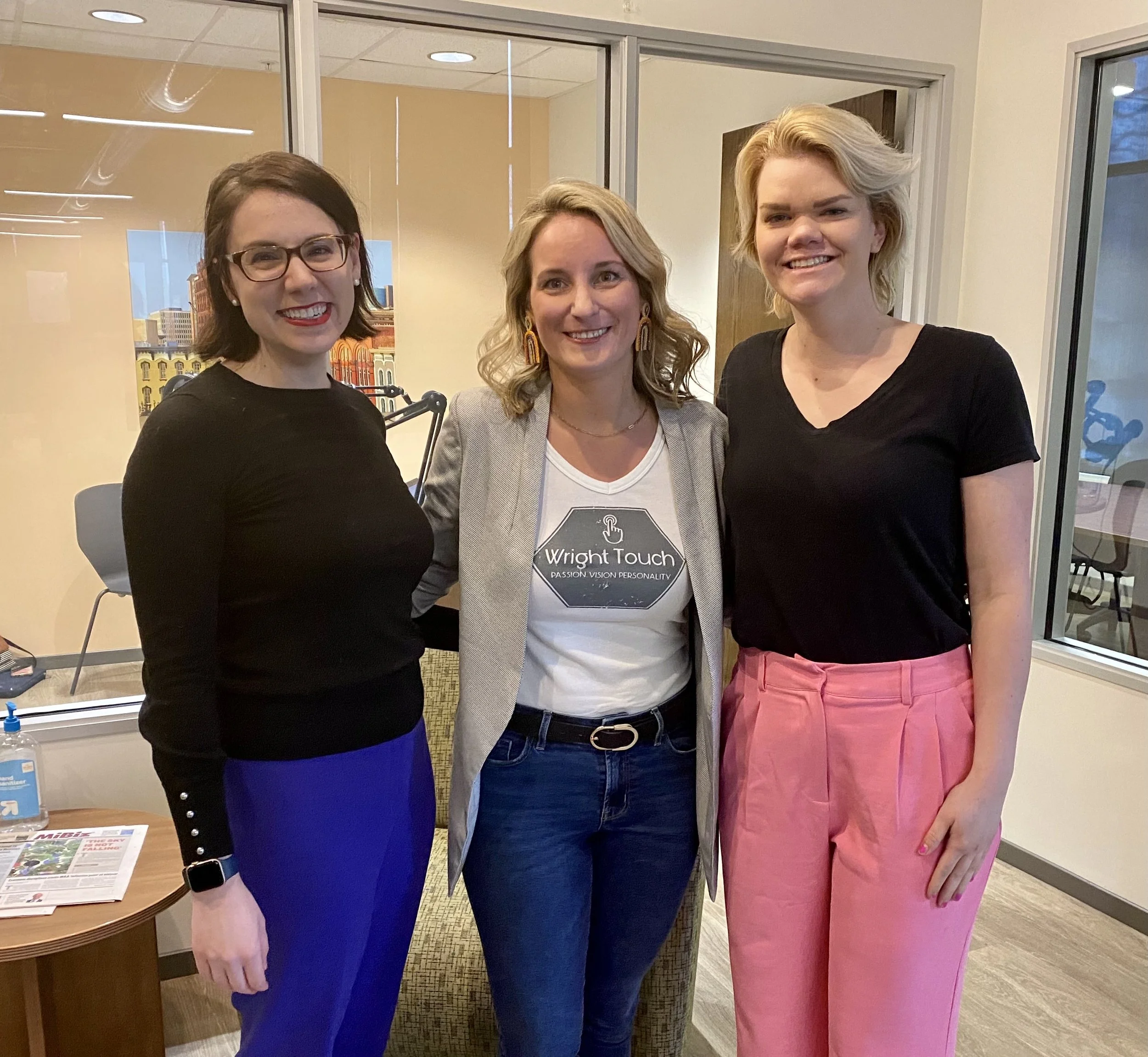  Justine Burdette & Kate Carlson of MiBiz with Jen VanEe, of Wright Touch.  