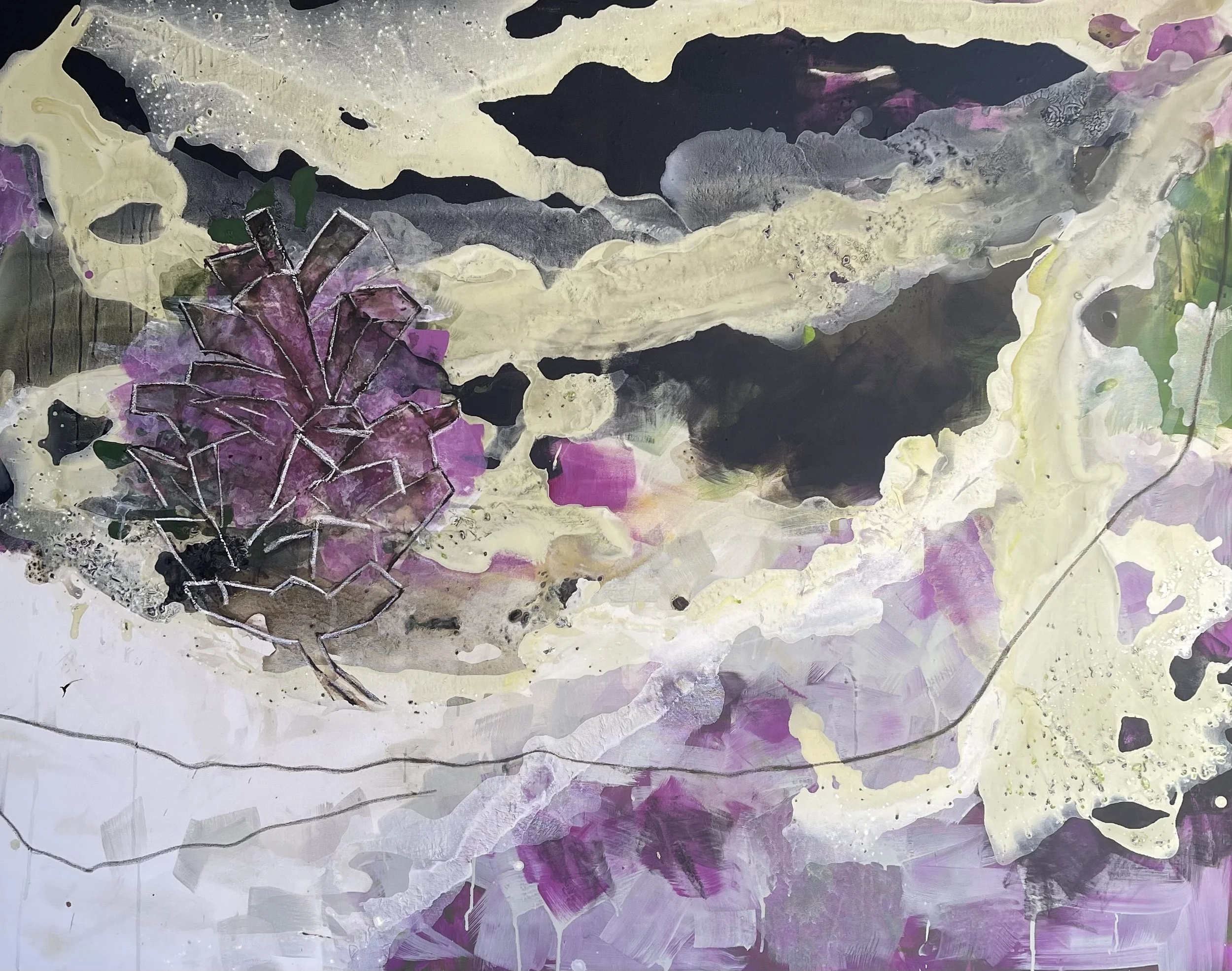 No.17 Lyngeng og Skovfyr 120x150 cm 9.800 kr