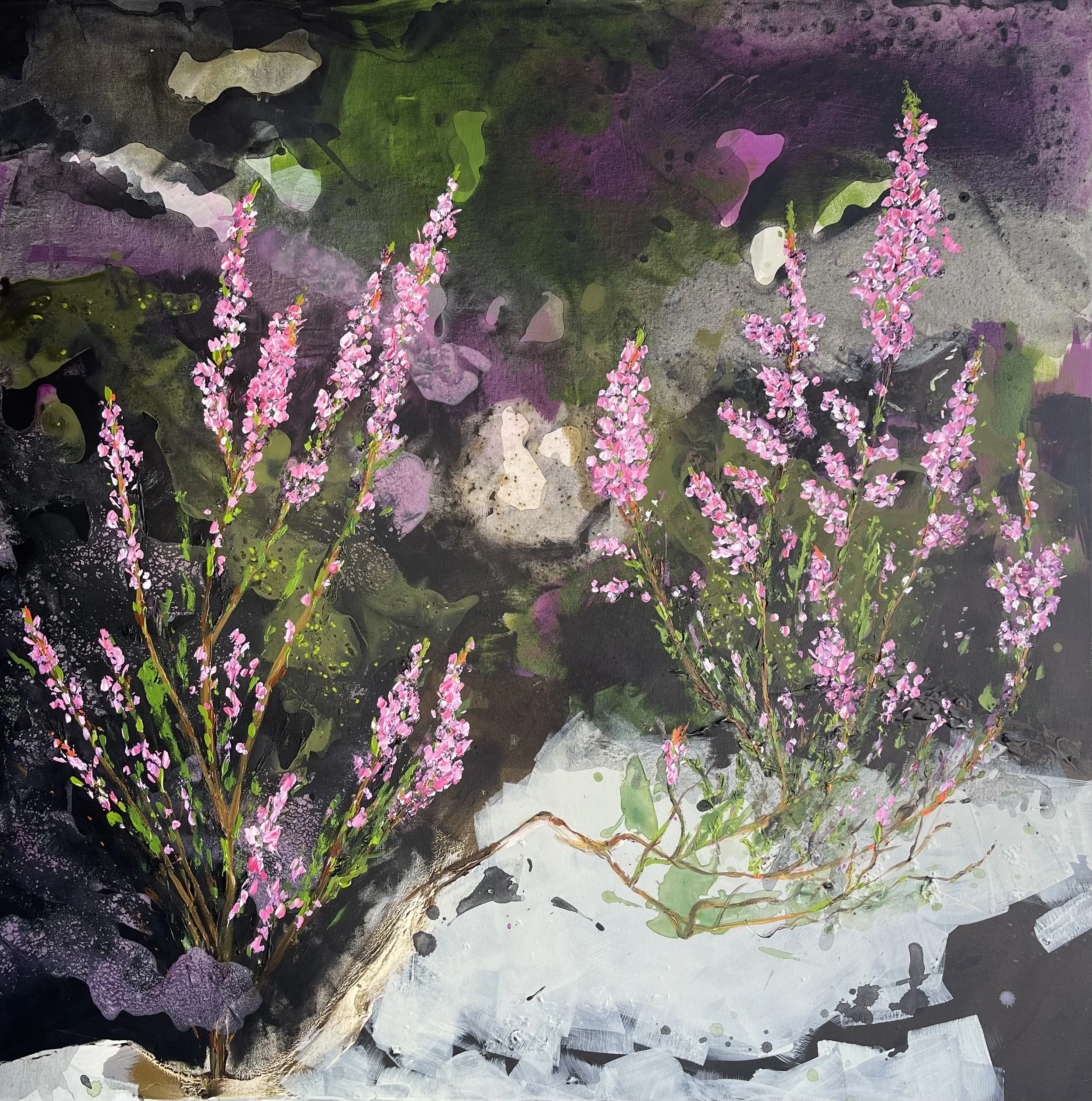 No.37 Lyngeng og Skovfyr 110x110 cm 7.500 kr