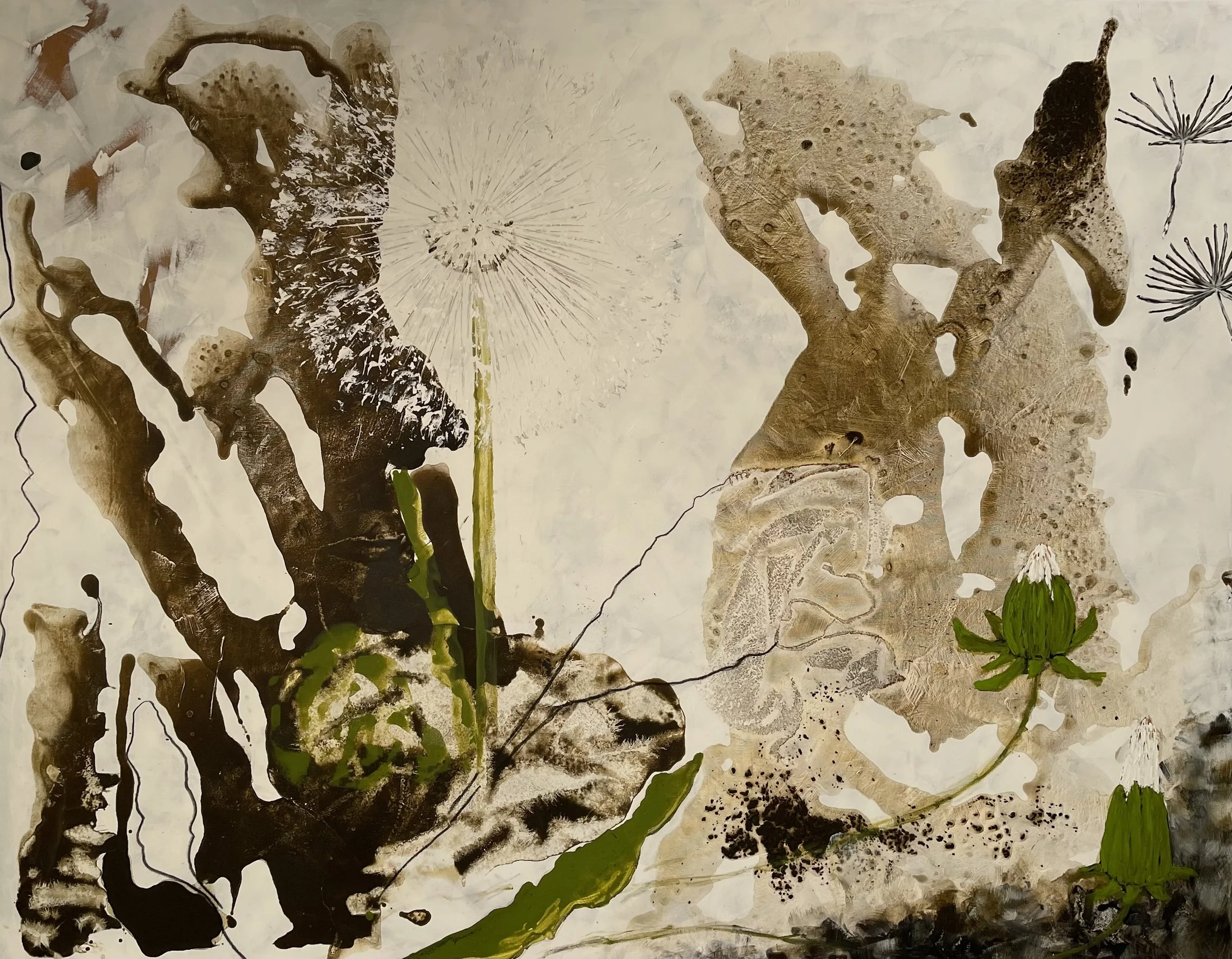 No.38 Mælkebøtter 100x80 cm 6.200 kr