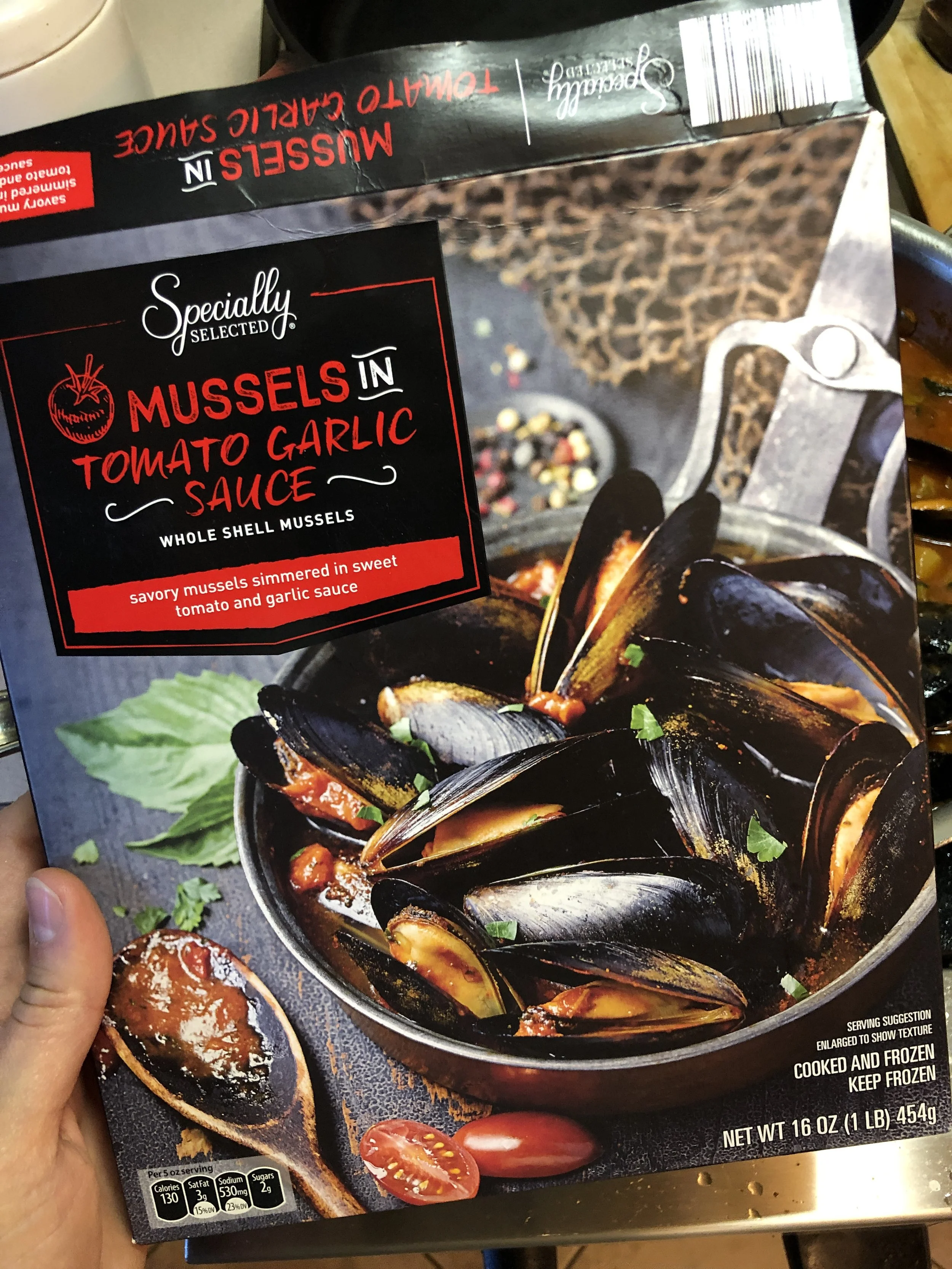 Frozen mussles, nice!