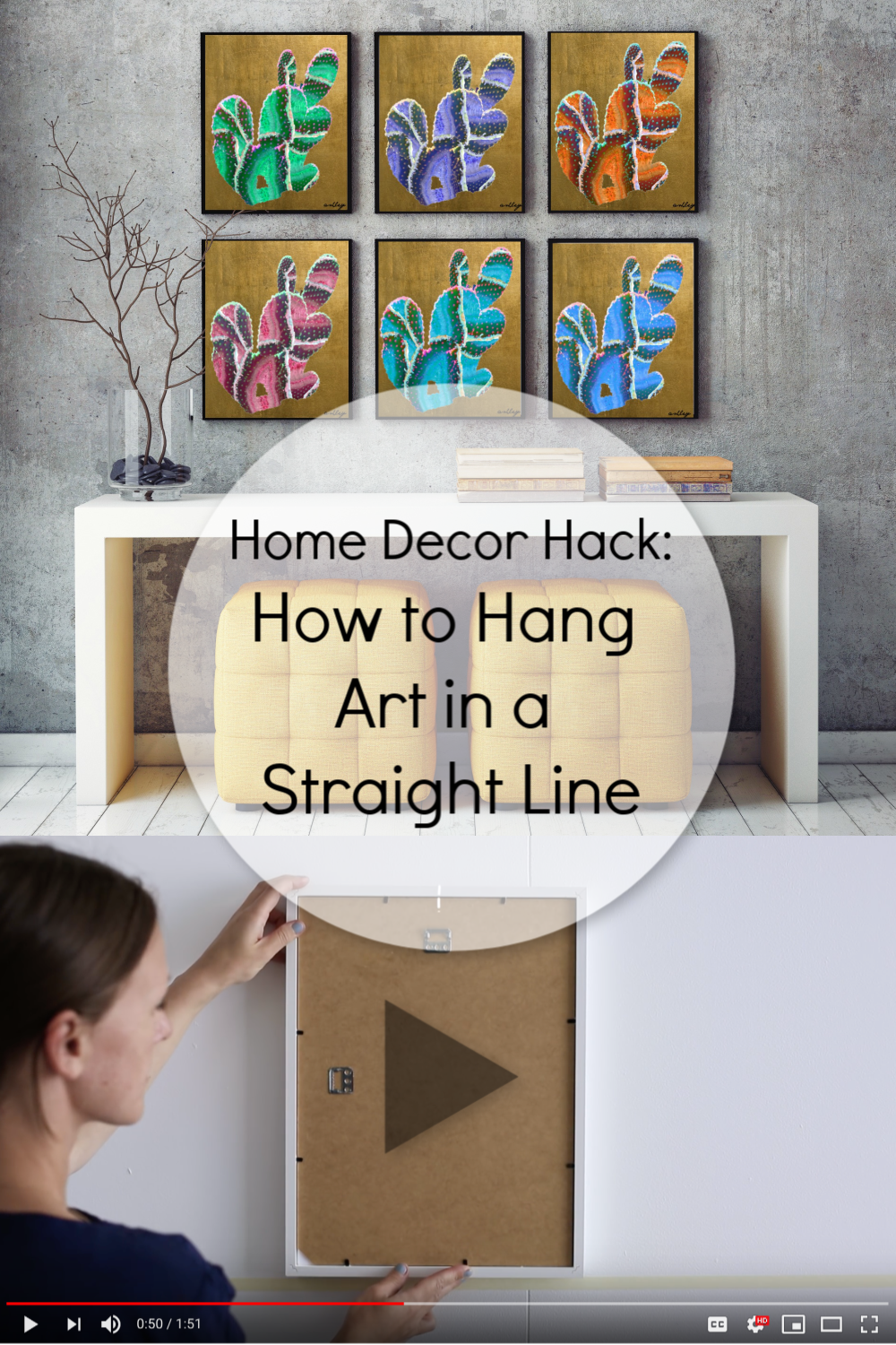 Picture Hanging Hack: How to Hang a Picture Straight