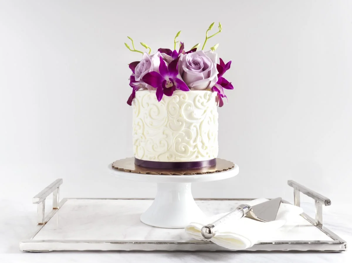 Piped Buttercream Scrolls