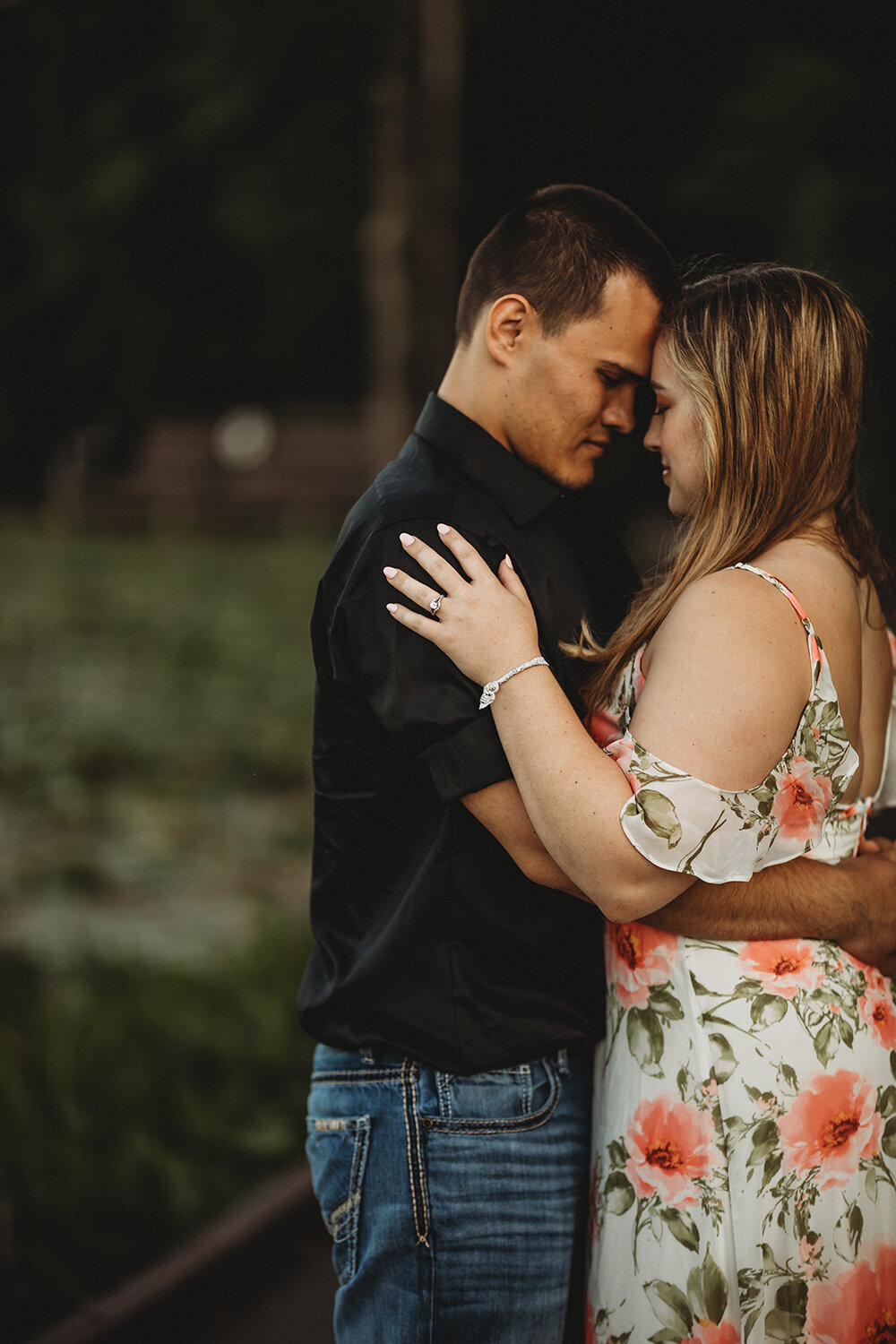 Couple on boardwalk at Slate Run Metropark in Ohio