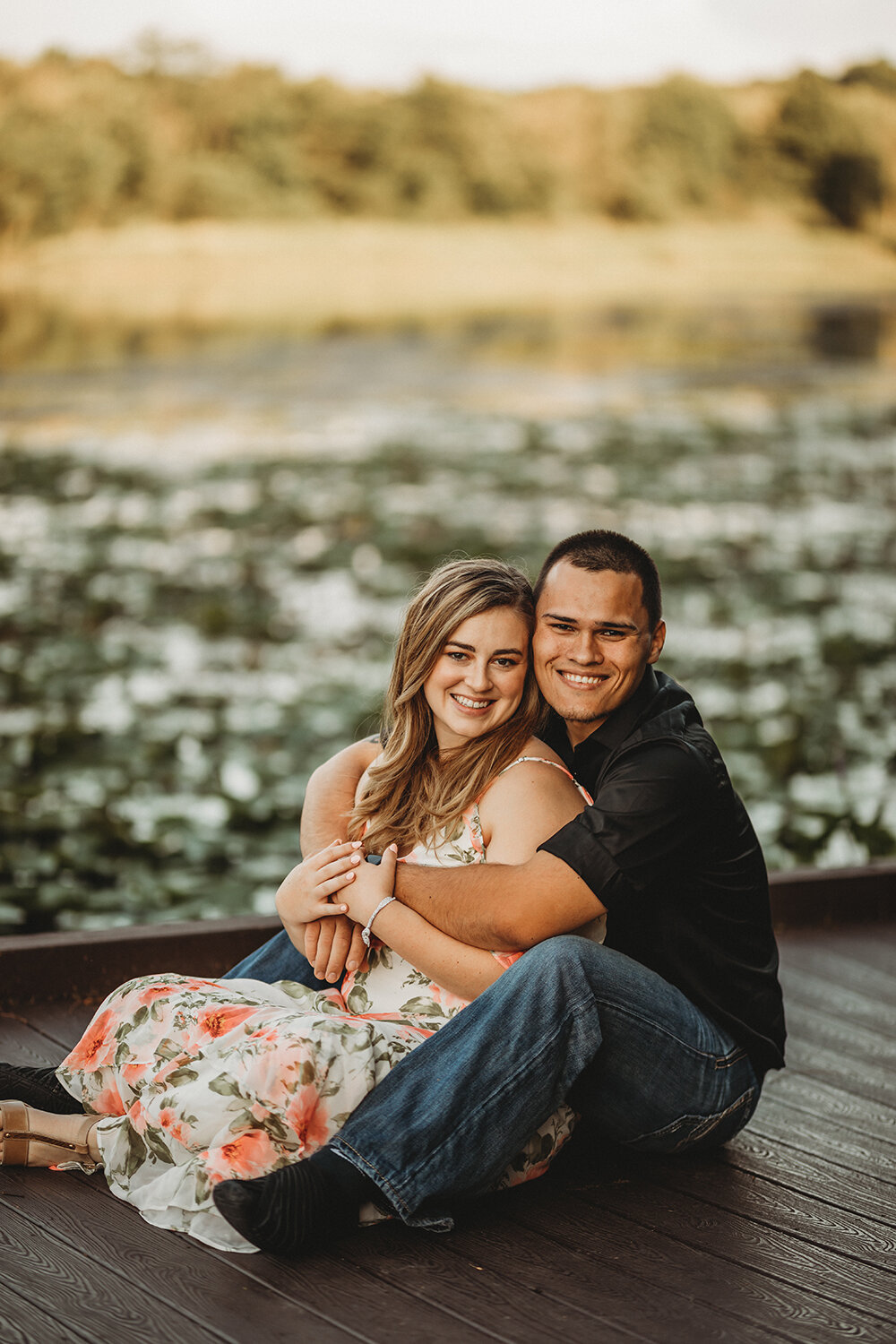 Couple on boardwalk at Slate Run Metropark in Ohio