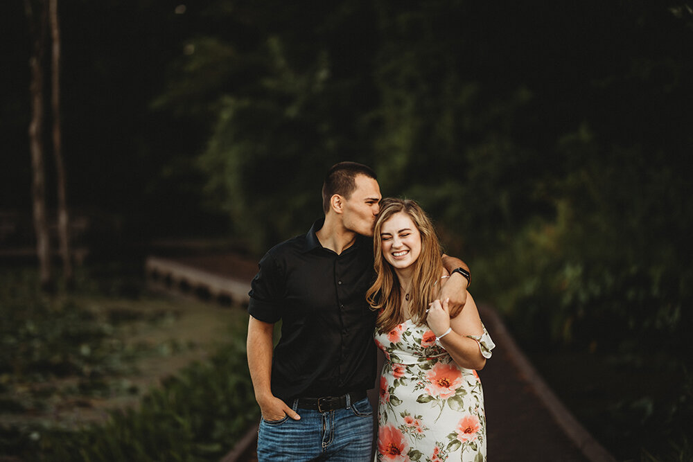 Couple on boardwalk at Slate Run Metropark in Ohio