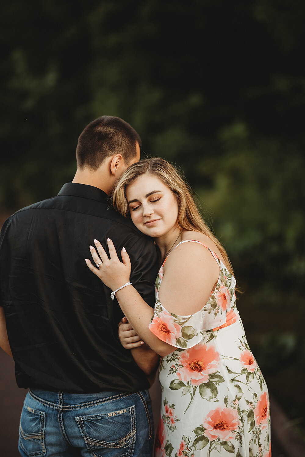 Couple on boardwalk at Slate Run Metropark in Ohio