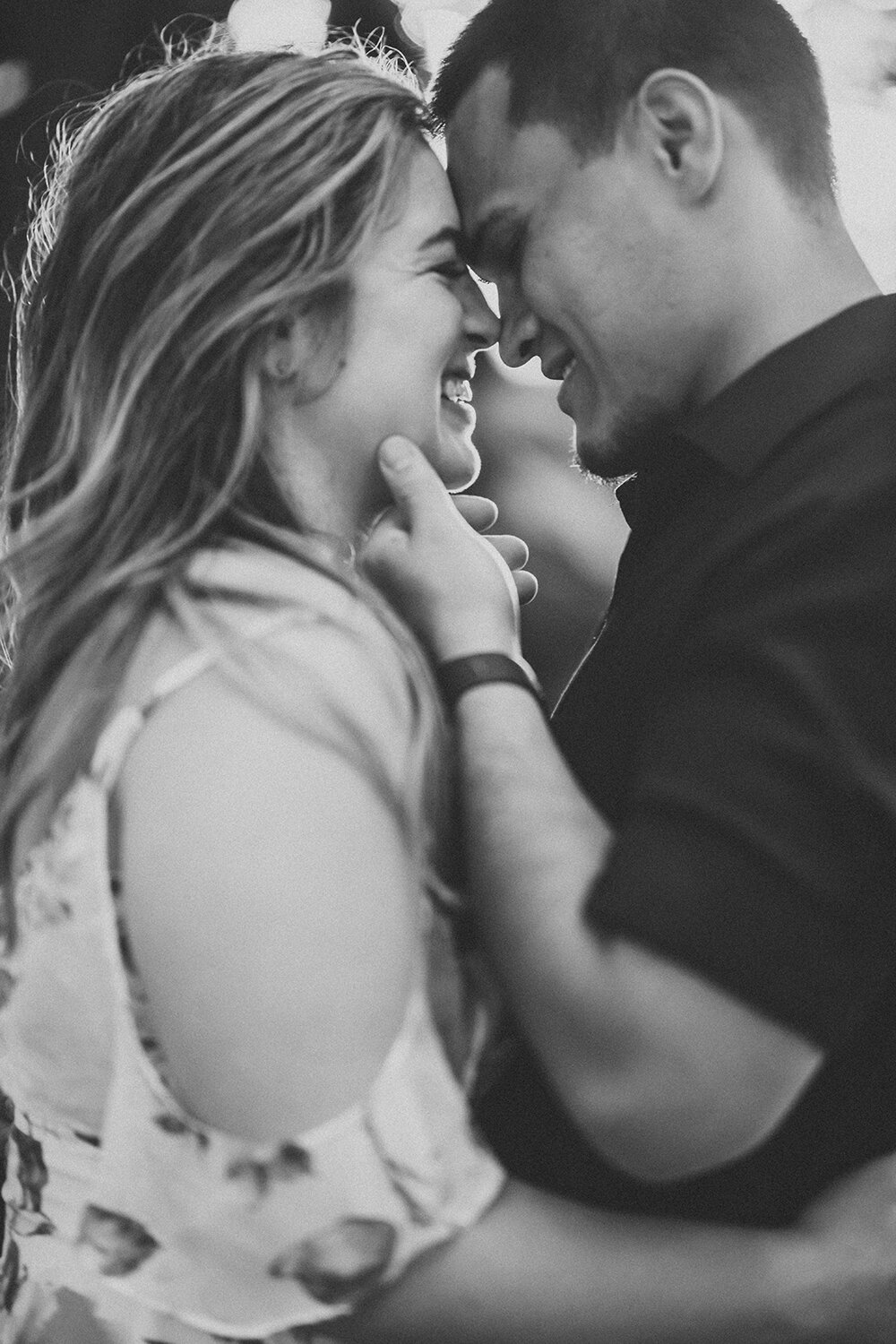 Couple portrait in woods at Slate Run Metropark in Ohio