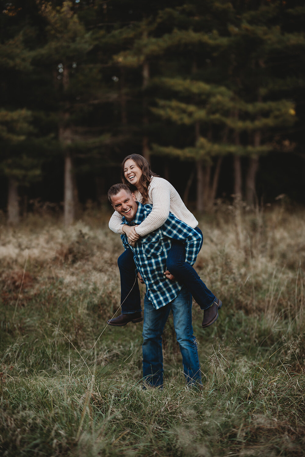 couple giving piggyback ride