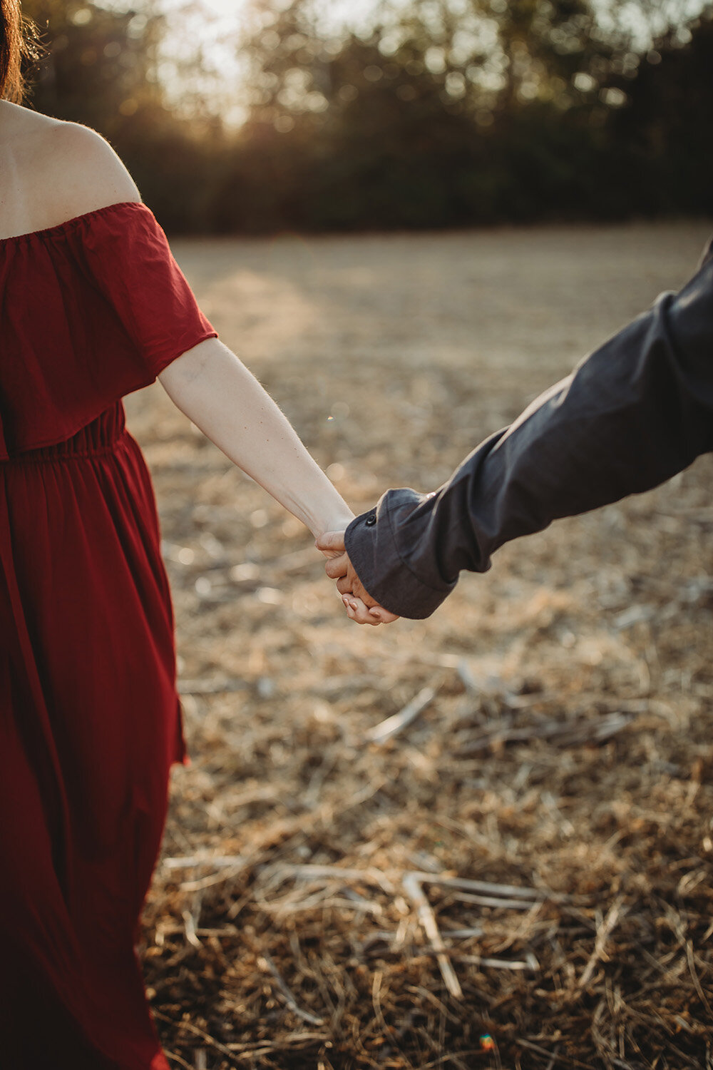 couple holding hands