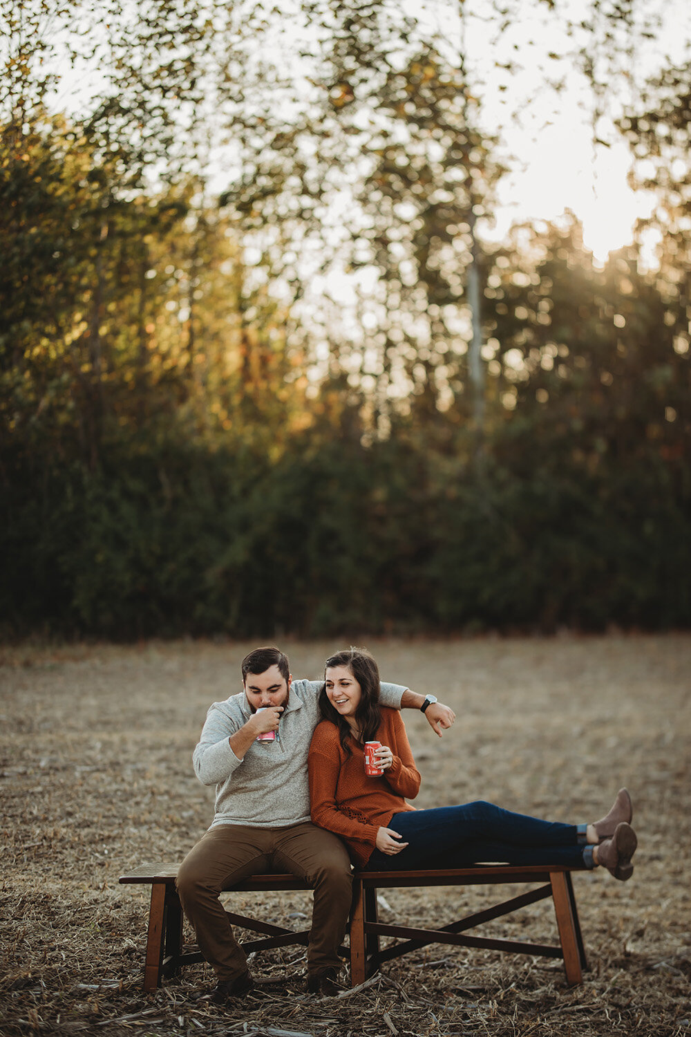 couple sharing a beer