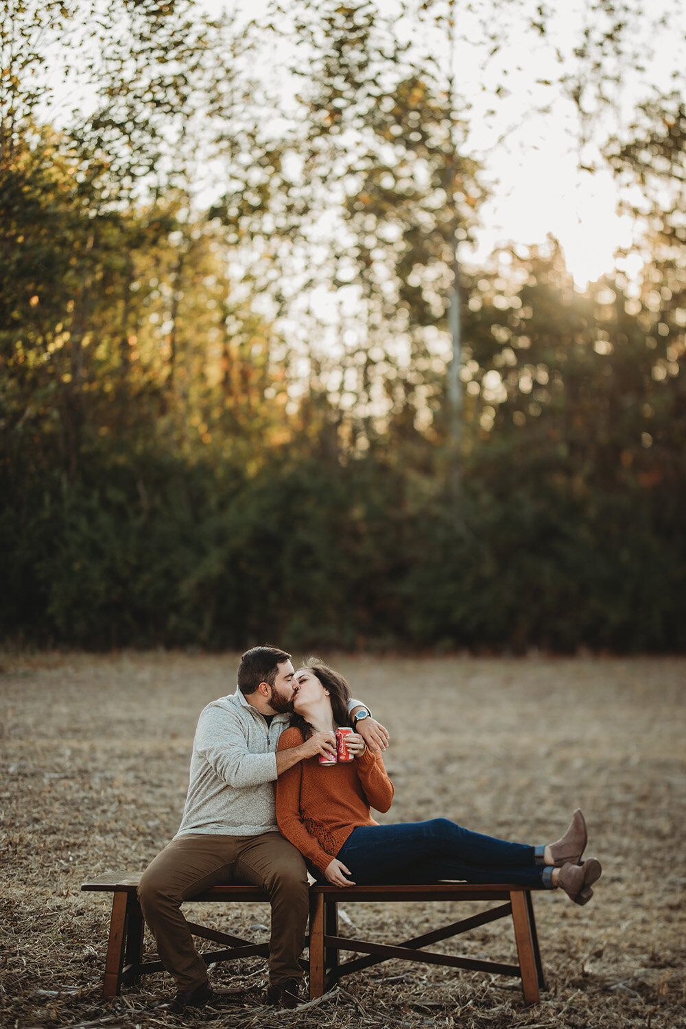 couple sharing a beer 