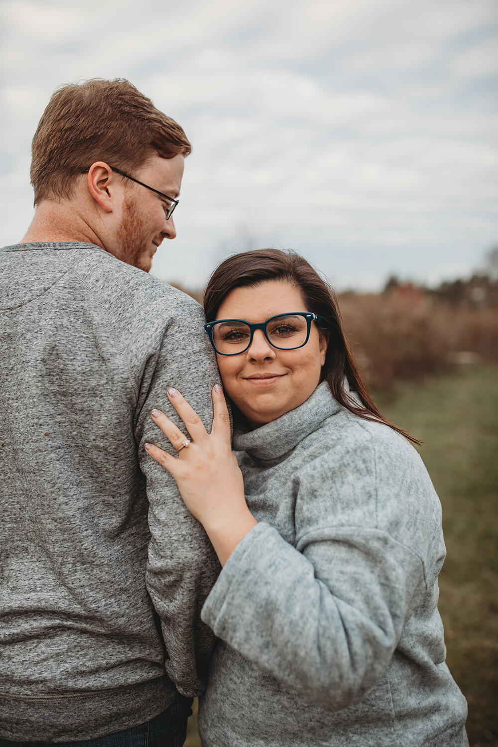 couple engagement portraits in the fall