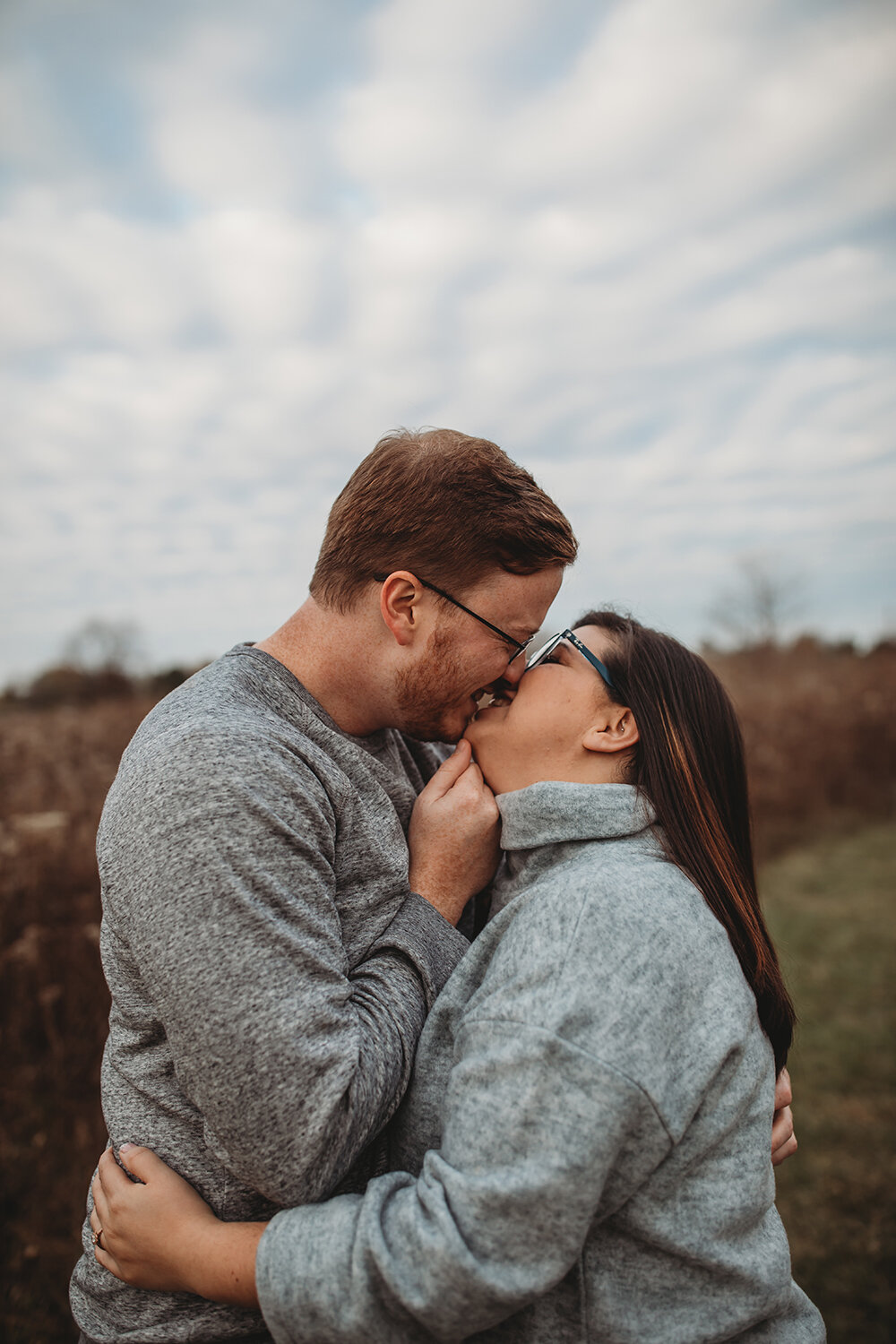 couple engagement portraits in the fall