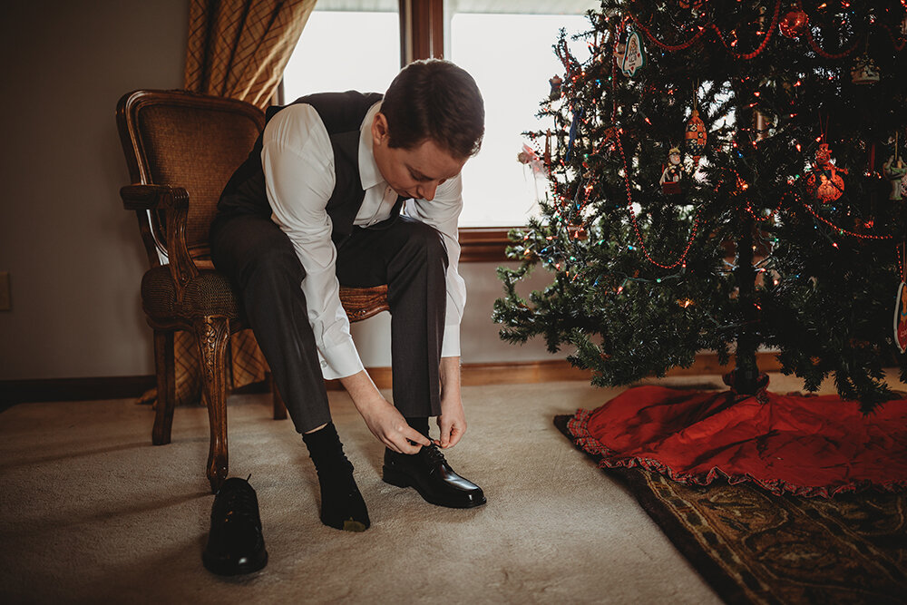 groom getting ready 