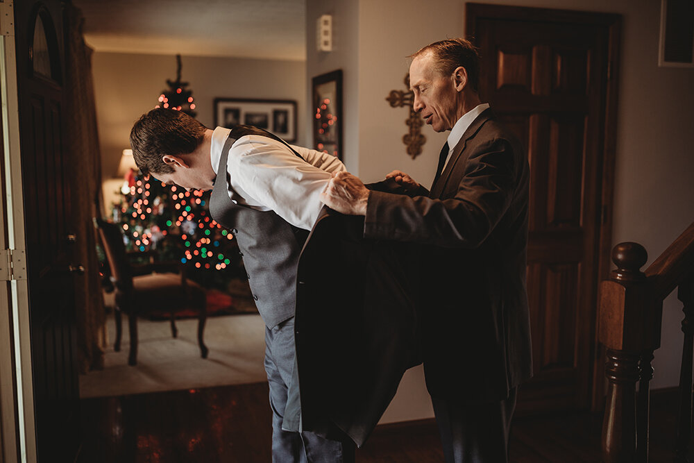 groom getting ready 