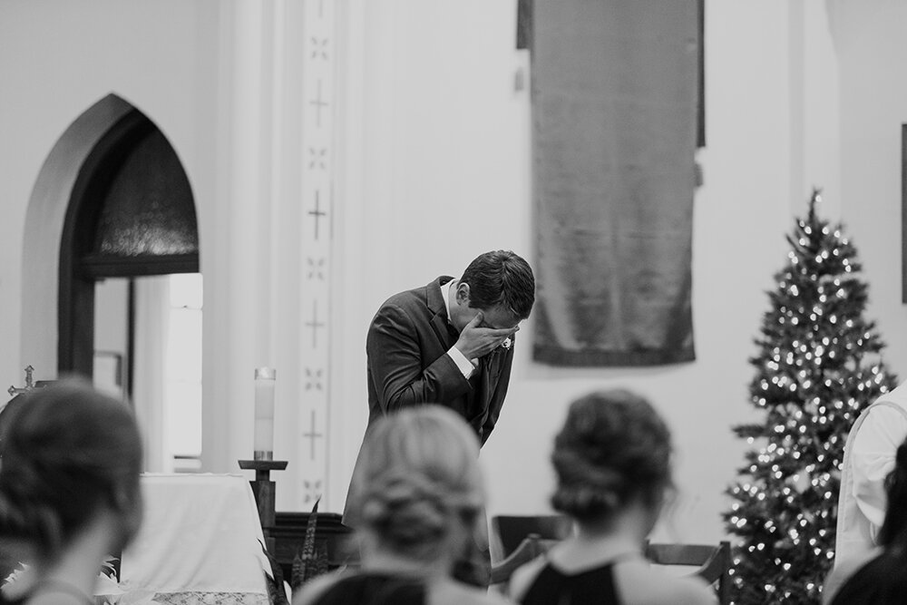 groom at the altar