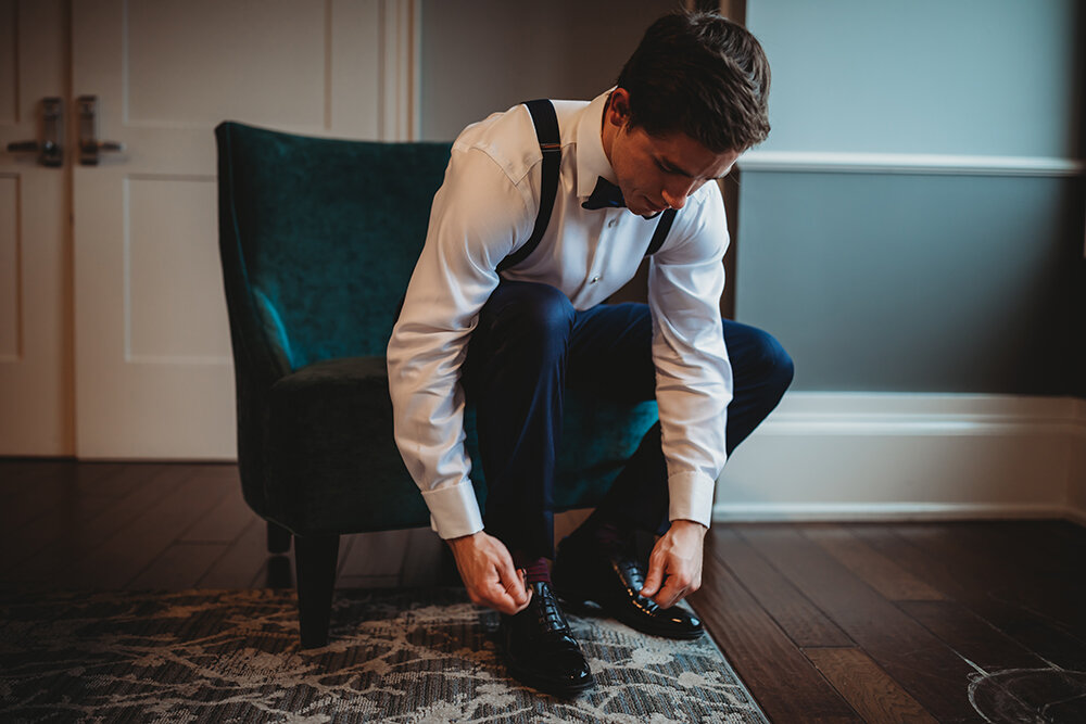 groom getting ready 