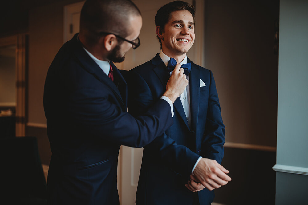 groom getting ready 