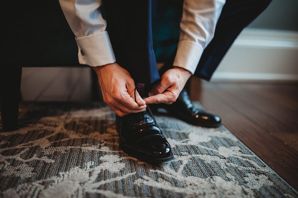 groom getting ready 